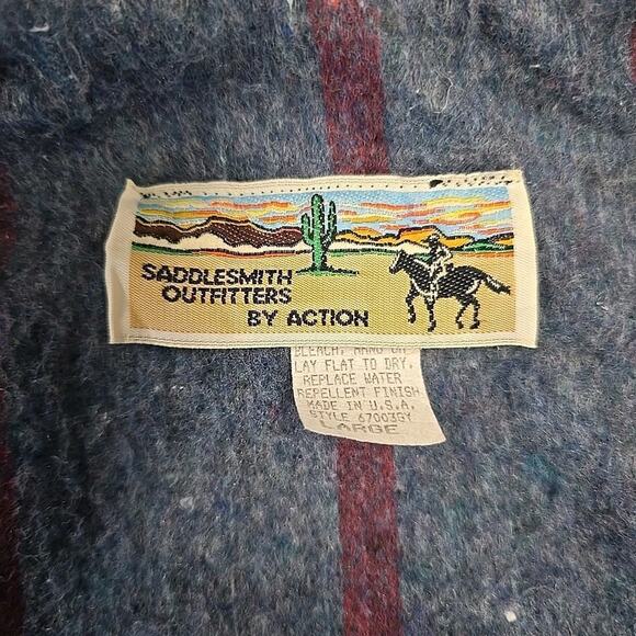 Vtg Saddlesmith Outfitters Mens Western Chore Coat Sz L Blanket Lined USA Made - Picture 4 of 8